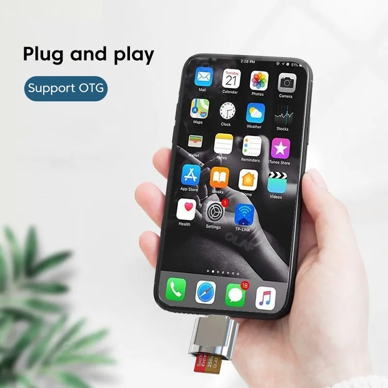 Portable Micro SD Card Reader Adapter OTG for iPhone (Micro SD Card to Type C USB) - Image 5